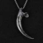 Sterling Silver Harpy Eagle Talon Pendant + Chain (20")