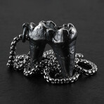 Sterling Silver Bear Molar Pendant + Chain (20")