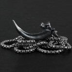 Sterling Silver Raven Talon Pendant + Chain (20")