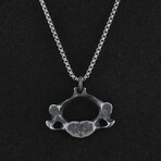 Sterling Silver Vertebrae Pendant + Chain (20")