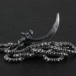 Sterling Silver Raven Talon Pendant + Chain (20")