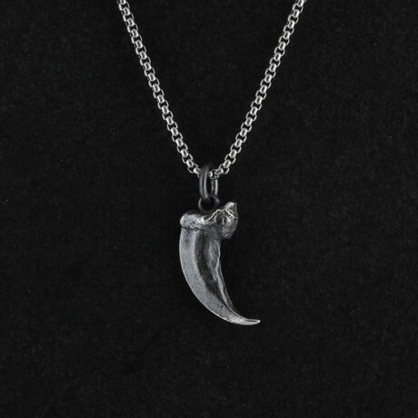 Sterling Silver Wolf Claw Pendant + Chain (20")