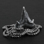 Sterling Silver Shark Tooth Pendant + Chain (20")