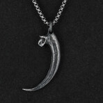 Sterling Silver Golden Eagle Talon Pendant + Chain (20")