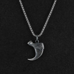 Sterling Silver Cougar Claw Pendant + Chain (20")