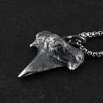 Sterling Silver Shark Tooth Pendant + Chain (20")