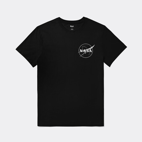Logo NASA Black + White Heart Tee // Black (Small)