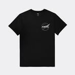 Logo NASA Black + White Heart Tee // Black (Small)