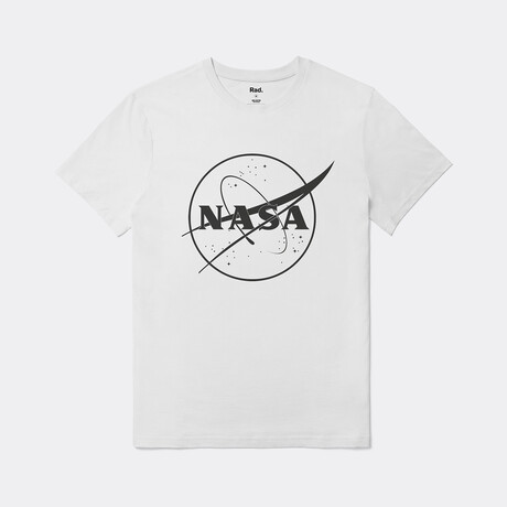 Logo NASA Black + White Tee // White (Small)