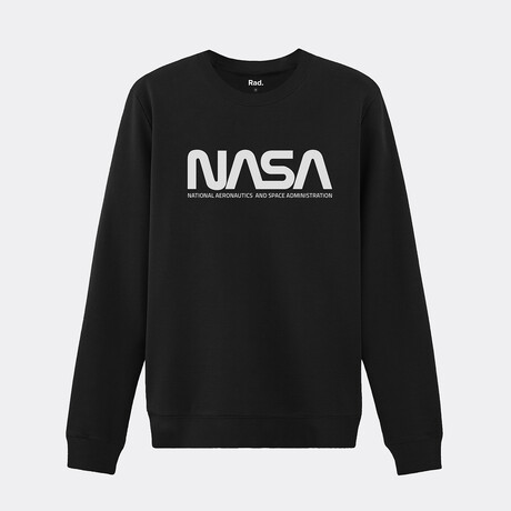 NASA Worm Definition Crewneck // Black (Small)