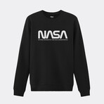 NASA Worm Definition Crewneck // Black (Small)