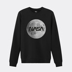 NASA Full Moon Crewneck // Black (Small)