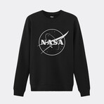Logo NASA Black + White Crewneck // Black (Small)