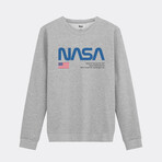 NASA Blue HQ USA Crewneck // Gray (Small)