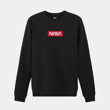 NASA Red Tag Crewneck // Black (Small)