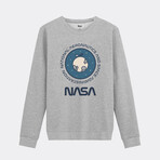 NASA Moon Stickmen Crewneck // Gray (Small)