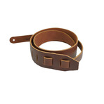 Adjustable Leather Guitar Strap (Dark Brown)