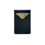 Money Clip Leather Wallet (Dark Brown)