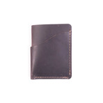 Wave Leather Wallet (Dark Brown)