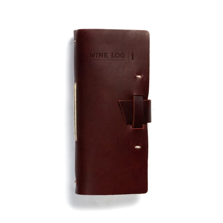 Leather Wine Log // Natural (Dark Brown)