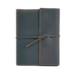 Writers Log // Large Refillable Leather Notebook (Dark Brown)