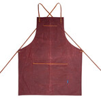 Journeyman Lightweight Cross-Back Waxed Canvas Apron (Black)