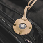 Leather AirTag Case // Hang Tag With Rivets (Saddle)