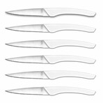 Auguste Classic 12-Piece Steak Knife Set (White Handle)