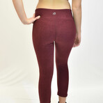 Women's Mid Calf Capri Pants // Red Wine (XL)