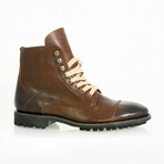 Lace Up Combat Boot // Bark (Euro: 40)