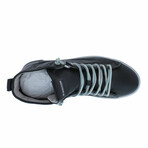 High-Top Lace Up Sneakers // Black (Euro: 41)