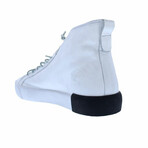 High-Top Lace Up Sneakers // White (Euro: 42)
