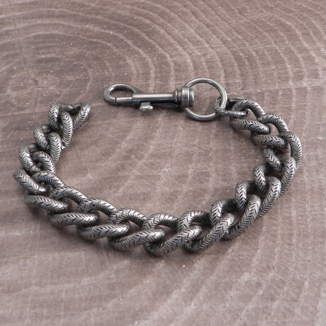 Classic Chain Bracelet // Distressed Silver (Link Hack)