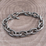 Classic Chain Bracelet // Distressed Silver (Link Hack)