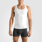 Cotton Compression Tank Top // White (L)