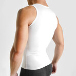 Cotton Compression Tank Top // White (L)