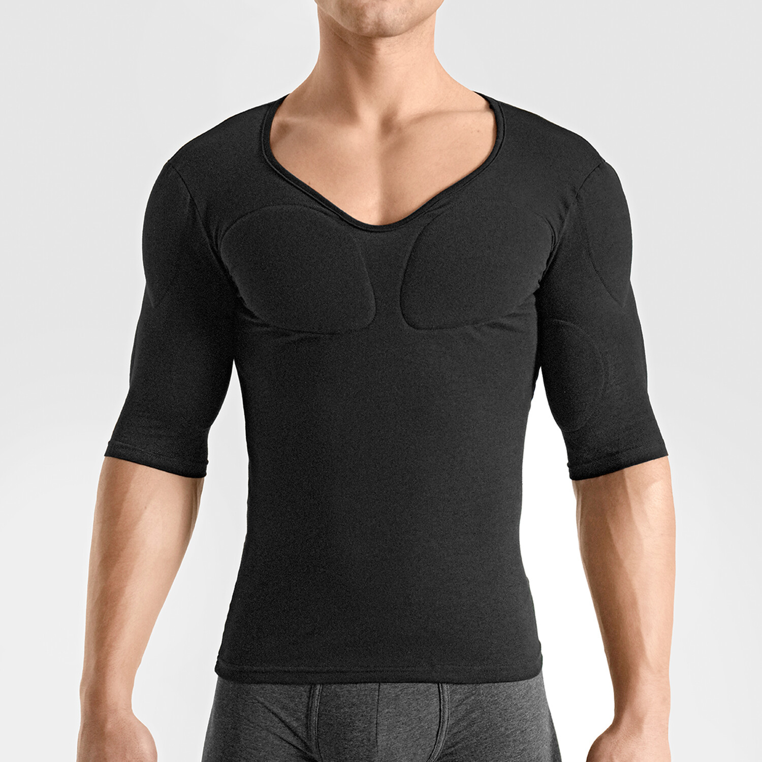 Padded Muscle Shirt // Black (XS) - Rounderbum - Touch of Modern