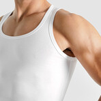 Cotton Compression Tank Top // White (L)