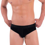 O-Line Padded Brief // Black (L)