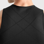 Workout Compression Sweat Vest // Black (XL)