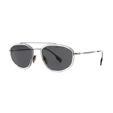 Burberry // Men's BE3106 Sunglasses // Gunmetal + Transparent