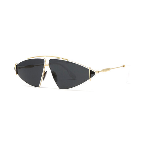 Burberry // Unisex BE3111 Sunglasses // Gold + White
