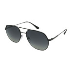 Men's Aviator PR55US-1BO5W1 Polarized Sunglasses // Matte Black + Gray Gradient