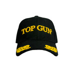 Top Gun® Military Style Cap + Scrambled Eggs Embroidery // Black