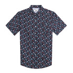 Ditsy Print Shirt // Navy (L)