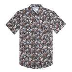 Multi-Color Floral Shirt // Navy (L)