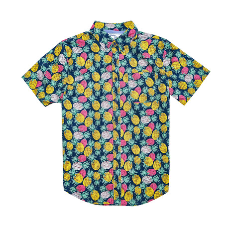 Color Pineapple Shirt // Navy (S)