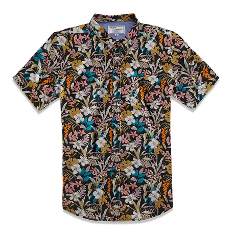 Flower Sketch Shirt // Black (S)