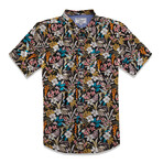 Flower Sketch Shirt // Black (S)