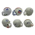 Peyton Manning, Brett Favre, John Elway, Dan Marino, Steve Young & Joe Montana // Legendary Quarterbacks // Signed Mini Helmet Lot